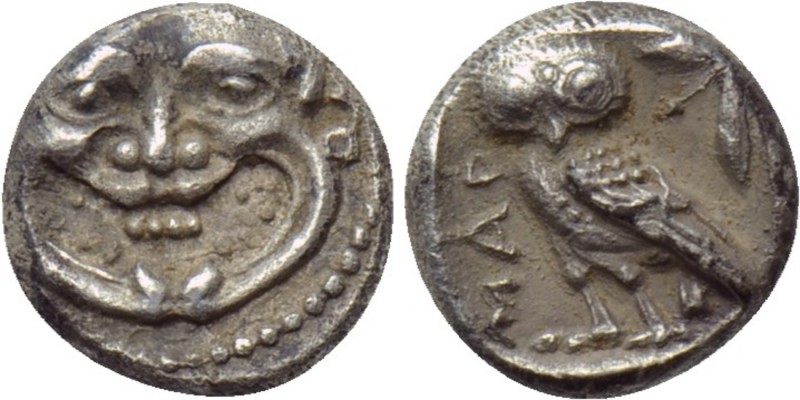 ASIA MINOR. Uncertain. Obol (4th century BC). 

Obv: Facing gorgoneion.
Rev: ...