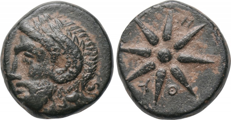 TROAS. Thymbria. Ae (4th century BC). 

Obv: Laureate head of Zeus left, weari...