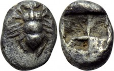 IONIA. Ephesos. 1/24 Stater (Circa 550-500 BC). 

Obv: Bee.
Rev: Quadripartite incuse square.

Karwiese Series III; SNG Kayhan 115; Rosen 572. 
...