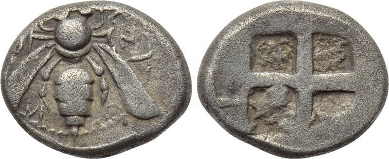 IONIA. Ephesos. Drachm (Circa 500-420 BC). 

Obv: ΕΦEΣION. 
Bee.
Rev: Quadri...