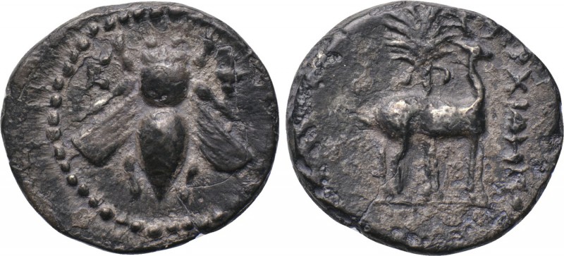 IONIA. Ephesos. Drachm (Circa 202-150 BC). Archidemos, magistrate.

Obv: Ε - Φ...