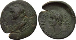 KINGS OF THRACE. Rhoemetalkes IΙΙ with Caligula (Circa AD 36-46). Ae. 

Obv: ΒΑΣΙΛΕΥΣ ΡΟΙΜΗΤΑΛΚΑΣ. 
Diademed and draped bust of Rhoemetalkes left....
