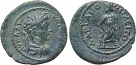 THRACE. Hadrianopolis. Commodus (177-192). Ae. 

Obv: ΑΥ Κ Λ ΑΥ ΚΟΜΟΔΟС. 
Laureate, draped and cuirassed bust right.
Rev: ΑΔΡΙΑΝΟΠΟΛΕΙΤΩ. 
Asclep...