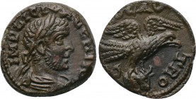 TROAS. Alexandria. Valerian I (253-260). As. 

Obv: IMP LICI VALERIAN. 
Laureate, draped and cuirassed bust right.
Rev: COL AV TRO. 
Eagle, with ...