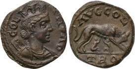 TROAS. Alexandria. Pseudo-autonomous. Time of Gallienus (260-268). As. 

Obv: COL TROAD. 
Turreted and draped bust of Tyche right; vexillum to left...