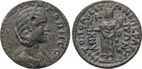IONIA. Metropolis. Salonina (Augusta, 254-268). Ae. Ser. Aproneianos, strategos. 

Obv: CAΛΩN XPVCOΓONH CЄ. 
Draped bust right, wearing stephane.
...
