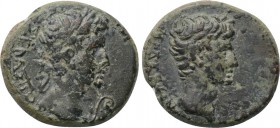 PHRYGIA. Midaeum. Augustus (27 BC-14 AD). Ae. 

Obv: ΣΕΒΑΣΤΟΣ. 
Bare head of Augustus right; lituus to right.
Rev: MIΔAEΩN. 
Bare head (of Caius?...