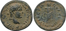 PHRYGIA. Tiberiopolis. Caracalla (198-217). Ae. 

Obv: AVT K M AVP ANTΩNЄINOC. 
Laureate head right.
Rev: TIBЄPIOΠOΛЄITΩN. 
Asclepius standing fa...