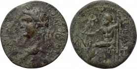 CILICIA. Epiphanea. Domitian (81-96). Triassarion. Dated CY 151 (83/4). 

Obv: ΔOMITIANOC KAICAP. 
Laureate head left.
Rev: EΠIΦANEΩN / ANP. 
Zeu...