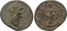 CILICIA. Irenopolis-Neronias. Domitian (81-96). Assarion. Dated CY 42 (93/4). 

Obv: AVTOKPATΩP KAIΣAP ΔOMIΤIANOΣ. 
Laureate head right, wearing ae...