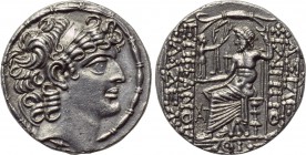 SYRIA. Seleucia and Pieria. Antioch (47/6-14/3 BC). Tetradrachm. Posthumous Philip I Philadelphos type. Dated year 19 of the Caesarean Era (31/0 BC). ...