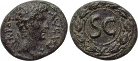 SYRIA. Seleucis and Pieria. Antioch. Augustus (27 BC-14 AD). Semis. 

Obv: AVGVST TR POT. 
Laureate head right.
Rev: Large S C within wreath.

M...