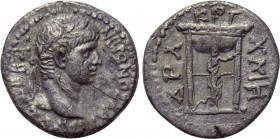 SYRIA. Seleucis and Pieria. Antioch. Nero (54-68). Drachm. Dated RY 3 and year 105 of the Caesarean Era (56/7). 

Obv: NEPΩNOΣ KAIΣAPOΣ ΣEBA. 
Laur...