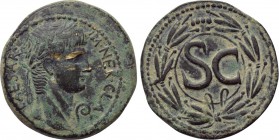 SYRIA. Seleucis and Pieria. Antioch. Nero (54-68). As. 

Obv: IM NER CLAV CAESAR. 
Laureate head right; lituus to lower right.
Rev: Large S C with...