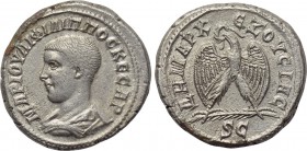SYRIA. Seleucis and Pieria. Antioch. Philip II (Caesar, 244-247). Tetradrachm. 

Obv: MAP IOYΛI ΦΙΛΙΠΠΟC KECAP. 
Bare-headed, draped and cuirassed ...