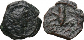 EGYPT. Alexandria. Hadrian (117-138). Dichalkon. Uncertain date. 

Obv: Laureate head right.
Rev: Ibis standing right.

Cf. Dattari 2035; cf. K&G...