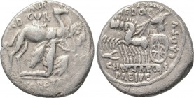 M. AEMILIUS SCAURUS and P. PLAUTIUS HYPSAEUS. Denarius (58 BC). Rome. 

Obv: M SCAVR / AED CVR / EX S C / REX ARETAS. 
Nabatean King Aretas kneelin...