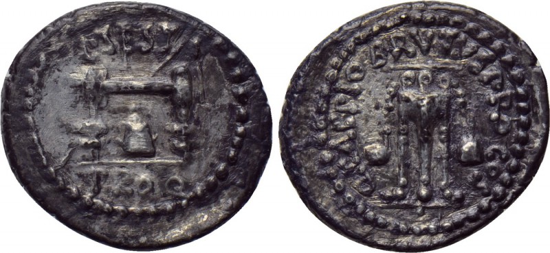 M. JUNIUS BRUTUS. Quinarius (42 BC). L. Sestius Quirinalis, proquaestor. Militar...