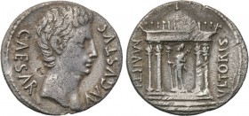 AUGUSTUS (27 BC-14 AD). Denarius. Uncertain Spanish mint, possibly Colonia Patricia. 

Obv: CAESAR AVGVSTVS. 
Bare head right.
Rev: MARTI / VLTORI...