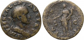 GALBA (68-69). Dupondius. Rome. 

Obv: IMP SER GALBA AVG TR P. 
Laureate and draped bust right.
Rev: PAX AVGVST / S - C. 
Pax standing left, hold...