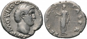OTHO (69). Denarius. Rome. 

Obv: IMP M OTHO CAESAR AVG TR P. 
Bare head right.
Rev: SECVRITAS PR. 
Securitas standing left, holding wreath and s...