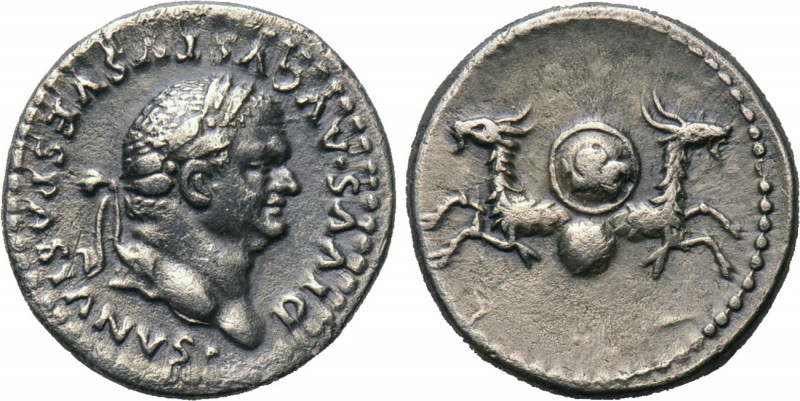 DIVUS VESPASIAN (Died 79). Denarius. Rome. 

Obv: DIVVS AVGVSTVS VESPASIANVS. ...
