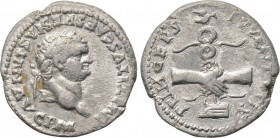 TITUS (79-81). Denarius. Imitating Rome. 

Obv: IMI TITVS CAES VESPASIAN AVG P M. 
Laureate head right.
Rev: PRIИCEPS IVVENTVTIS. 
Clasped hands ...