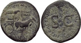 DIVA DOMITILLA I (Died before 69). Sestertius. Rome. Struck under Titus (79-81). 

Obv: MEMORIAE DOMITILLAE / S P Q R. 
Carpentum drawn right by tw...