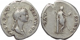 DOMITIA (Augusta, 82-96). Cistophor. Uncertain mint in Asia Minor. 

Obv: DOMITIA AVGVSTA. 
Draped bust right.
Rev: VENVS AVG. 
Venus standing ri...
