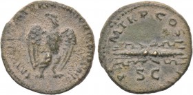 HADRIAN (117-138). Semis. Rome. 

Obv: IMP CAESAR TRAIAN HADRIANVS AVG. 
Eagle standing slightly right, head left, with wings spread.
Rev: P M TR ...