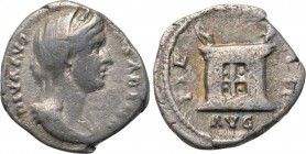 DIVA SABINA (Died 136/7). Denarius. Rome. 

Obv: DIVA AVG SABINA. 
Veiled and draped bust right.
Rev: PIETATI AVG. 
Lighted altar.

RIC 422c (H...