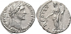 ANTONINUS PIUS (138-161). Denarius. Rome. 

Obv: IMP CAES T AEL HADR ANTONINVS AVG PIVS P P. 
Laureate head right.
Rev: TR POT XV COS IIII / PAX. ...