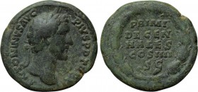 ANTONINUS PIUS (138-161). As. Rome. 

Obv: ANTONINVS AVG PIVS P P TR P XI. 
Laureate head right.
Rev: PRIMI / DECEN / NALES / COS IIII / S C. 
Le...