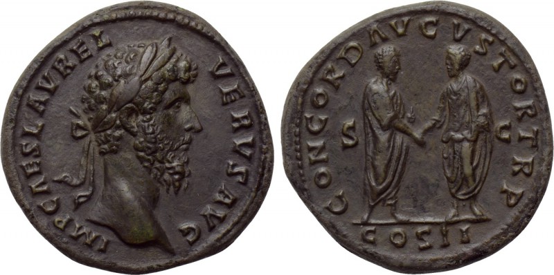 LUCIUS VERUS (161-169). Sestertius. Rome. 

Obv: IMP CAES L AVREL VERVS AVG. ...