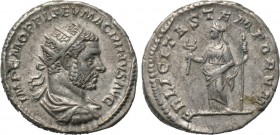 MACRINUS (217-218). Antoninianus. Rome. 

Obv: IMP C M OPEL SEV MACRINVS AVG. 
Radiate, draped and cuirassed bust right.
Rev: FELICITAS TEMPORVM. ...