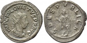 QUIETUS (Usurper, 260-261). Antoninianus. Samosata. 

Obv: IMP C FVL QVIETVS P F AVG. 
Radiate, draped and cuirassed bust right.
Rev: SPES PVBLICA...
