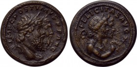 POSTUMUS (260-269). Ae Medallion "Paduan". 

Obv: IMP C POSTVMVS P F AVG. 
Laureate jugate heads of Postumus and Hercules right.
Rev: FELICITAS AV...