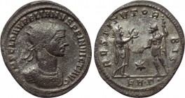 AURELIAN (270-275). Antoninianus. Serdica. 

Obv: IMP C L D AVRELIANVS P F INVICT AVG. 
Radiate and cuirassed bust right.
Rev: RESTITVT ORBIS / KA...
