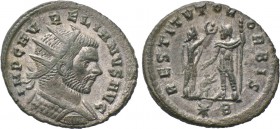 AURELIAN (270-275). Antoninianus. Cyzicus. 

Obv: IMP C AVRELIANVS AVG. 
Radiate and cuirassed bust right.
Rev: RESTITVTOR ORBIS / ✷B. 
Female fi...