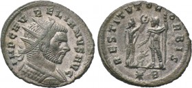 AURELIAN (270-275). Antoninianus. Cyzicus. 

Obv: IMP C AVRELIANVS AVG. 
Radiate and cuirassed bust right.
Rev: RESTITVTOR ORBIS / ✷B. 
Female fi...