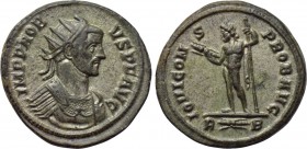 PROBUS (276-282). Antoninianus. Rome. 

Obv: IMP PROBVS P F AVG. 
Radiate and cuirassed bust right.
Rev: IOVI CONS PROB AVG / R (thunderbolt) B. ...