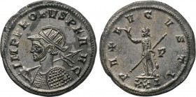 PROBUS (276-282). Antoninianus. Siscia. 

Obv: IMP PROBVS P F AVG. 
Radiate, helmeted and cuirassed bust left, holding shield and spear over should...
