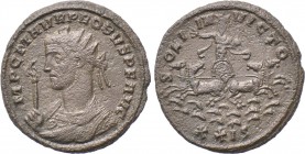 PROBUS (276-282). Antoninianus. Siscia. 

Obv: IMP C M AVR PROBVS P F AVG. 
Radiate and mantled bust left, holding eagle-tipped sceptre.
Rev: SOLI...