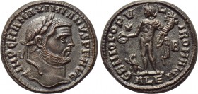 MAXIMIANUS HERCULIUS (286-305). Follis. Alexandria. 

Obv: IMP C M A MAXIMIANVS P F AVG. 
Laureate head right.
Rev: GENIO POPVLI ROMANI / B / ALE....