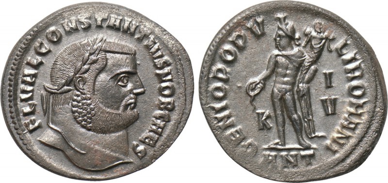 CONSTANTIUS I (Caesar, 293-305). Follis. Antioch. 

Obv: FL VAL CONSTANTIVS NO...