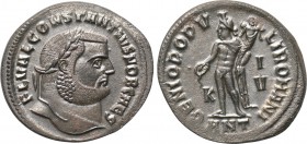 CONSTANTIUS I (Caesar, 293-305). Follis. Antioch. 

Obv: FL VAL CONSTANTIVS NOB CAES. 
Laureate head right.
Rev: GENIO POPVLI ROMANI / K - (I/V) /...