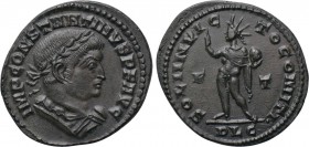 CONSTANTINE I THE GREAT (307/10-337). Follis. Lugdunum. 

Obv: IMP CONSTANTINVS P F AVG. 
Laureate, draped and cuirassed bust right.
Rev: SOLI INV...