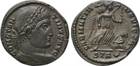 CONSTANTINE I THE GREAT (307/10-337). Follis. Treveri. 

Obv: CONSTANTINVS AVG. 
Laureate head right.
Rev: SARMATIA DEVICTA / STR (crescent). 
Vi...