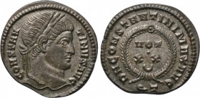 CONSTANTINE I THE GREAT (307/10-337). Follis. Ticinum. 

Obv: CONSTANTINVS AVG. 
Laureate head right.
Rev: D N CONSTANTINI MAX AVG / QT. 
VOT / X...