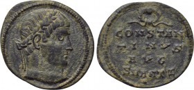 CONSTANTINE I THE GREAT (306-337). Follis. Antioch. 

Obv: Laureate head right.
Rev: CONSTANTINVS AVG / SMANTZ. 
Legend in four lines, wreath abov...